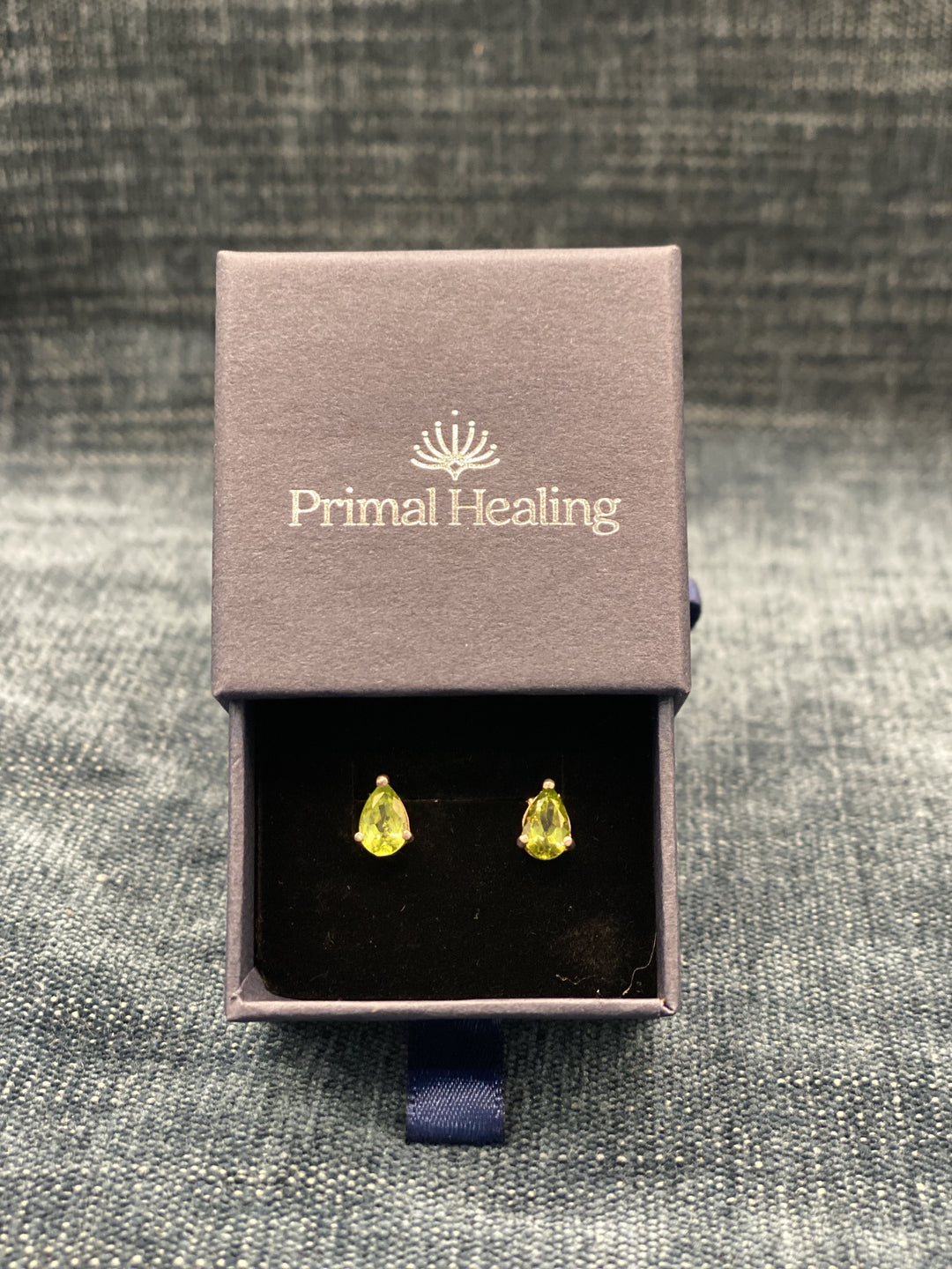 Peridot Tear drop Stud
