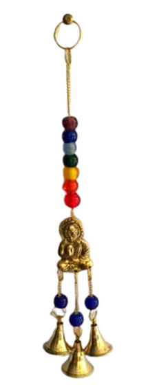 Brass Buddha 7 Chakra with Glass Beads Wind Chime