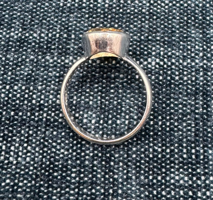 Round Size 9.5 Citrine Ring