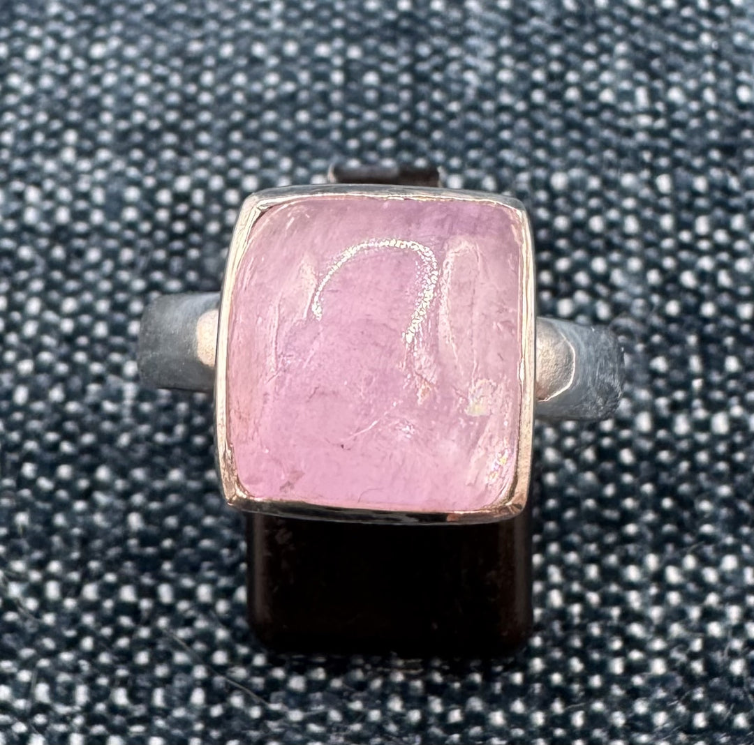 Kunzite Square Size 9.5 Ring