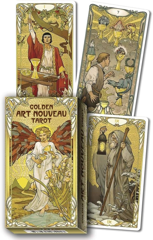 Golden Art Nouveau Tarot Card Deck (Giulia Massaglia)
