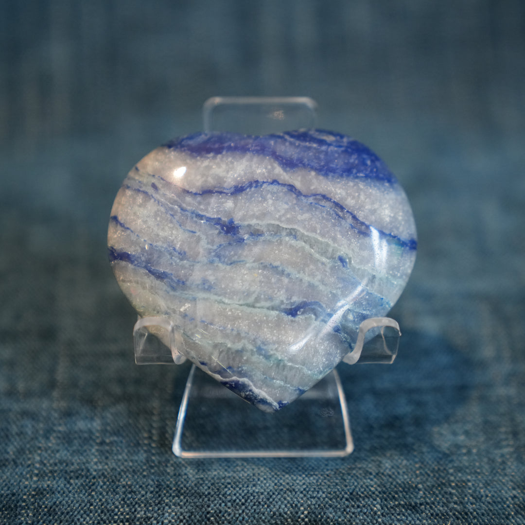 Blue Quartz Heart 4