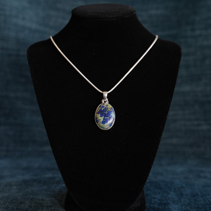 Azurite Pendant Sterling Silver