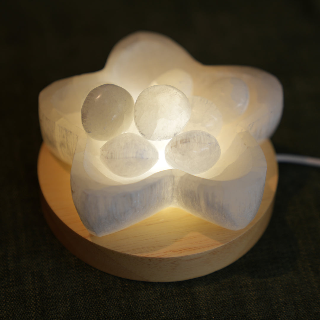 Selenite Flower Bowl