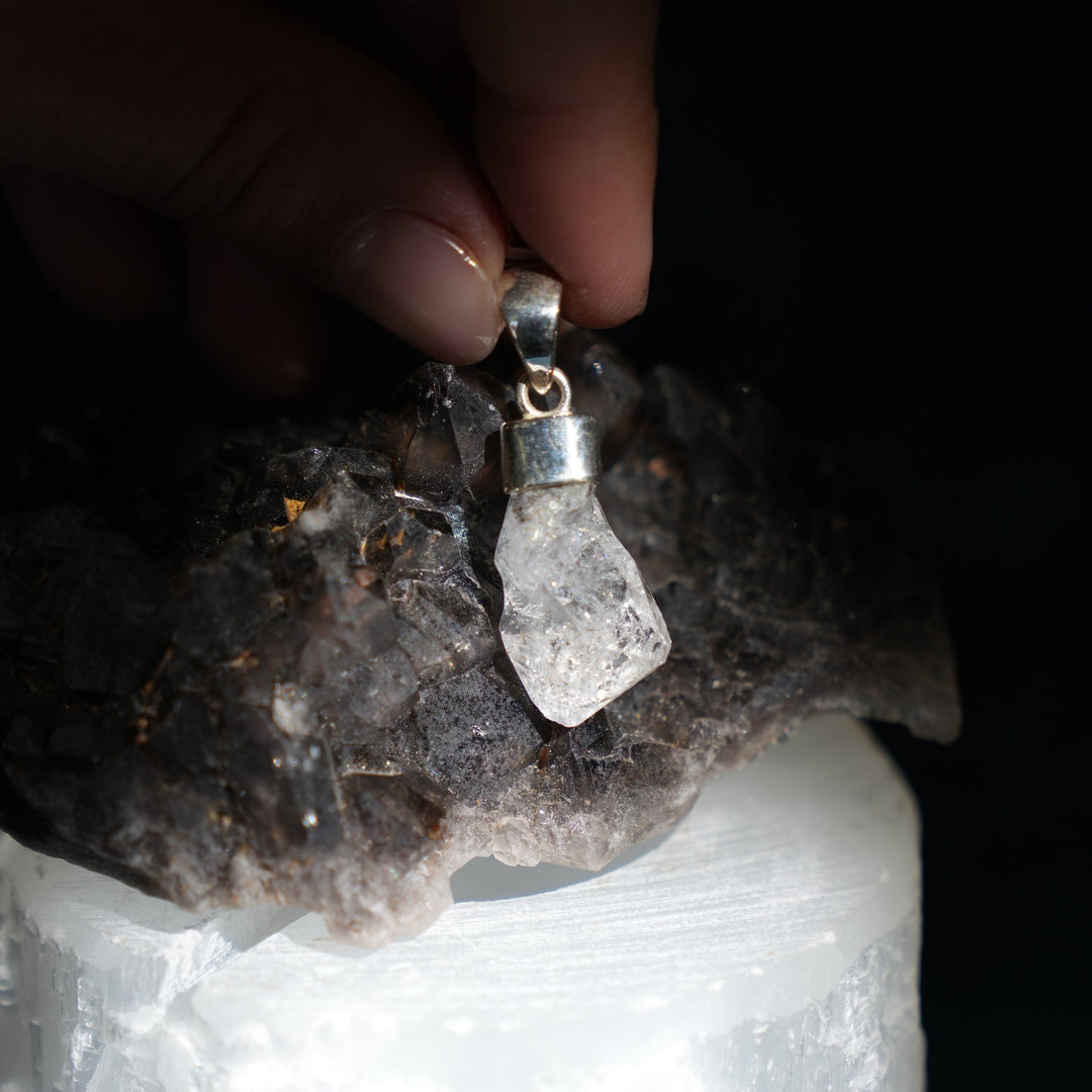 Raw Herkimar Quartz Pendant (2cm crystal)