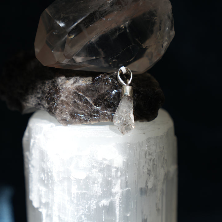 Raw Herkimar Quartz Pendant (2cm crystal)