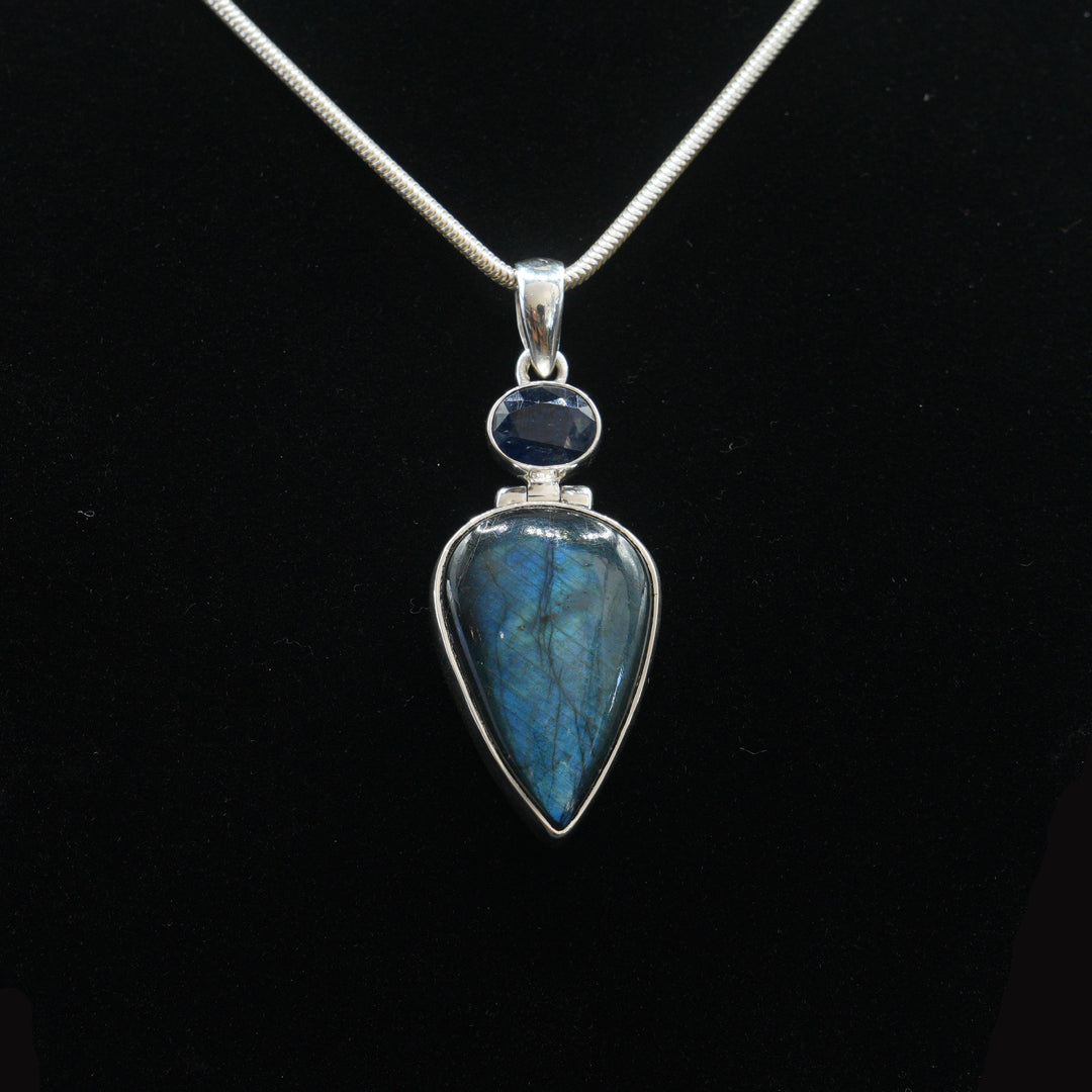 Labradorite  Kyanite Pendant