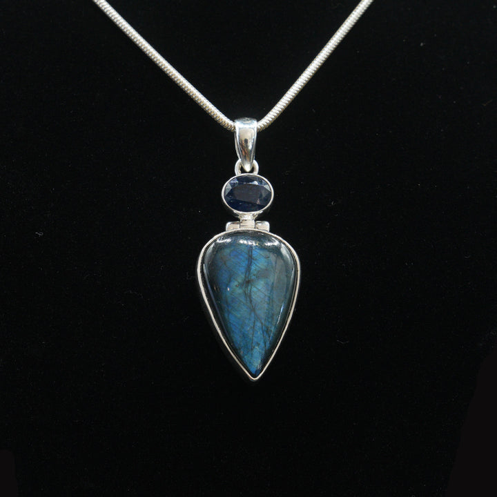 Labradorite  Kyanite Pendant