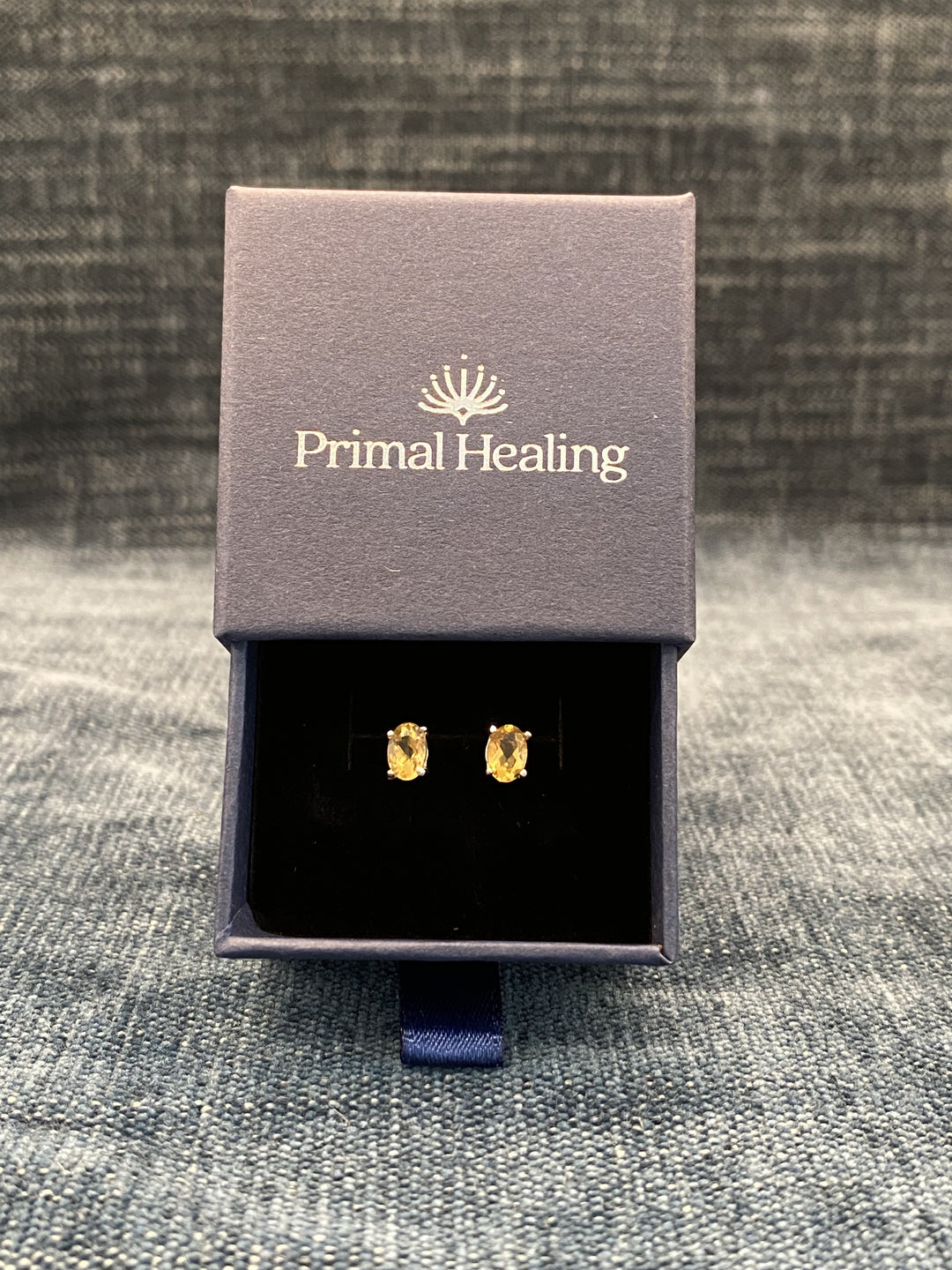 Citrine Oval Studs
