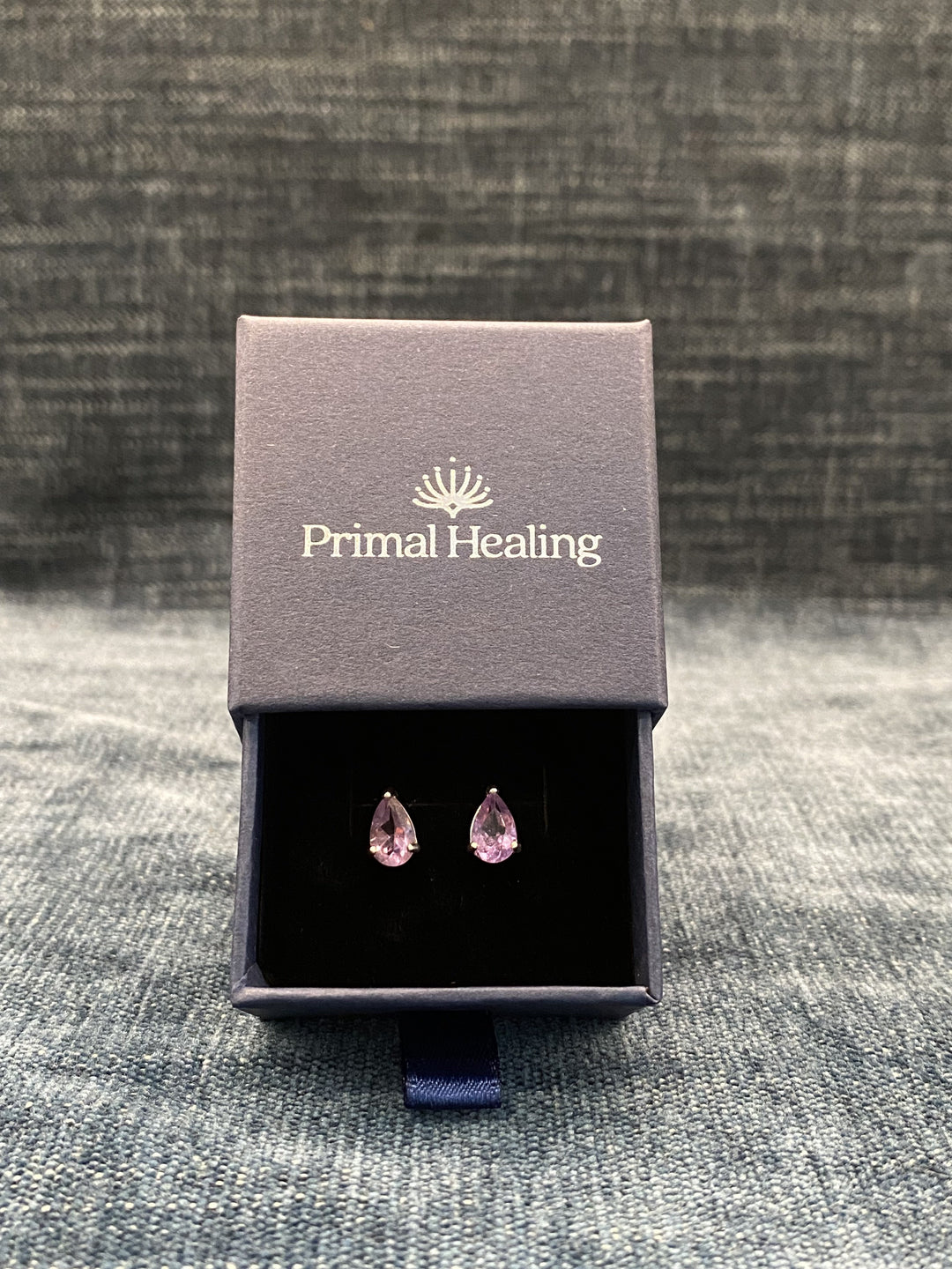 Amethyst Tear Drop Stud