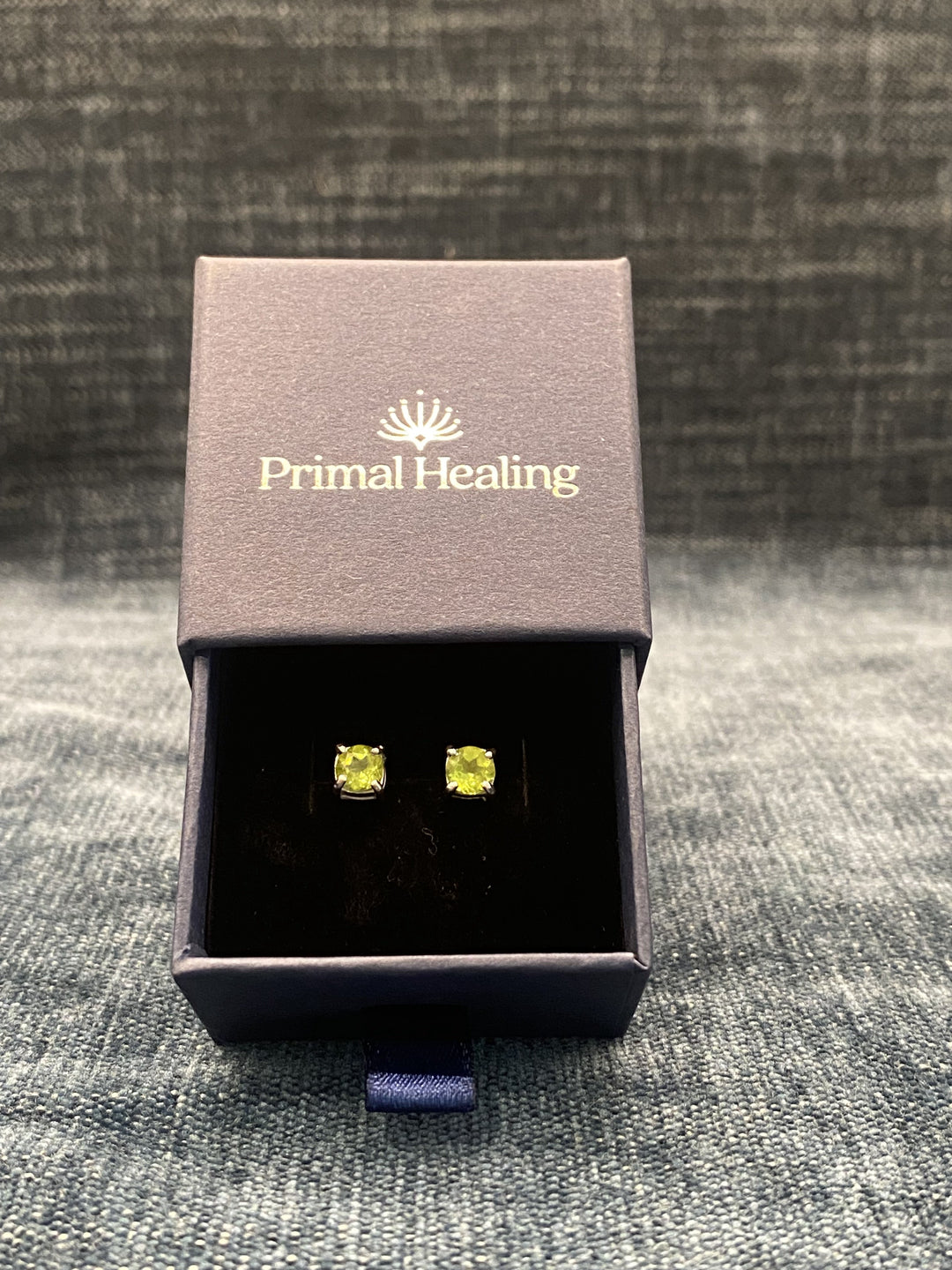 Peridot Square Studs