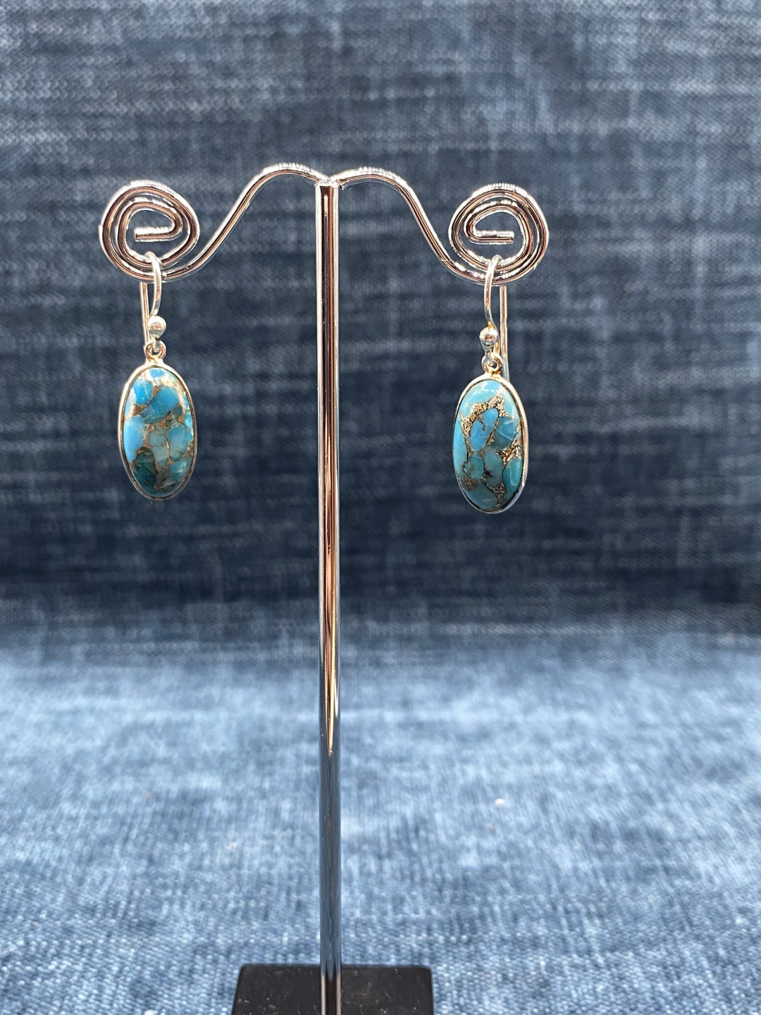 Blue Mohave Turquoise Earrings