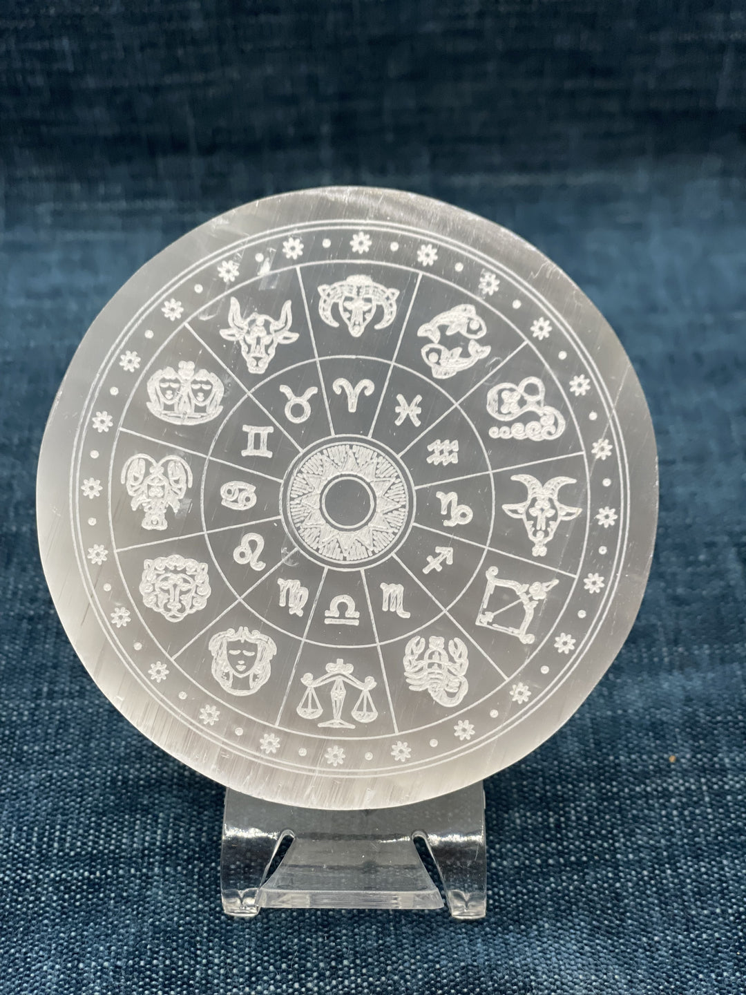 Selenite Zodiac Charging Plate