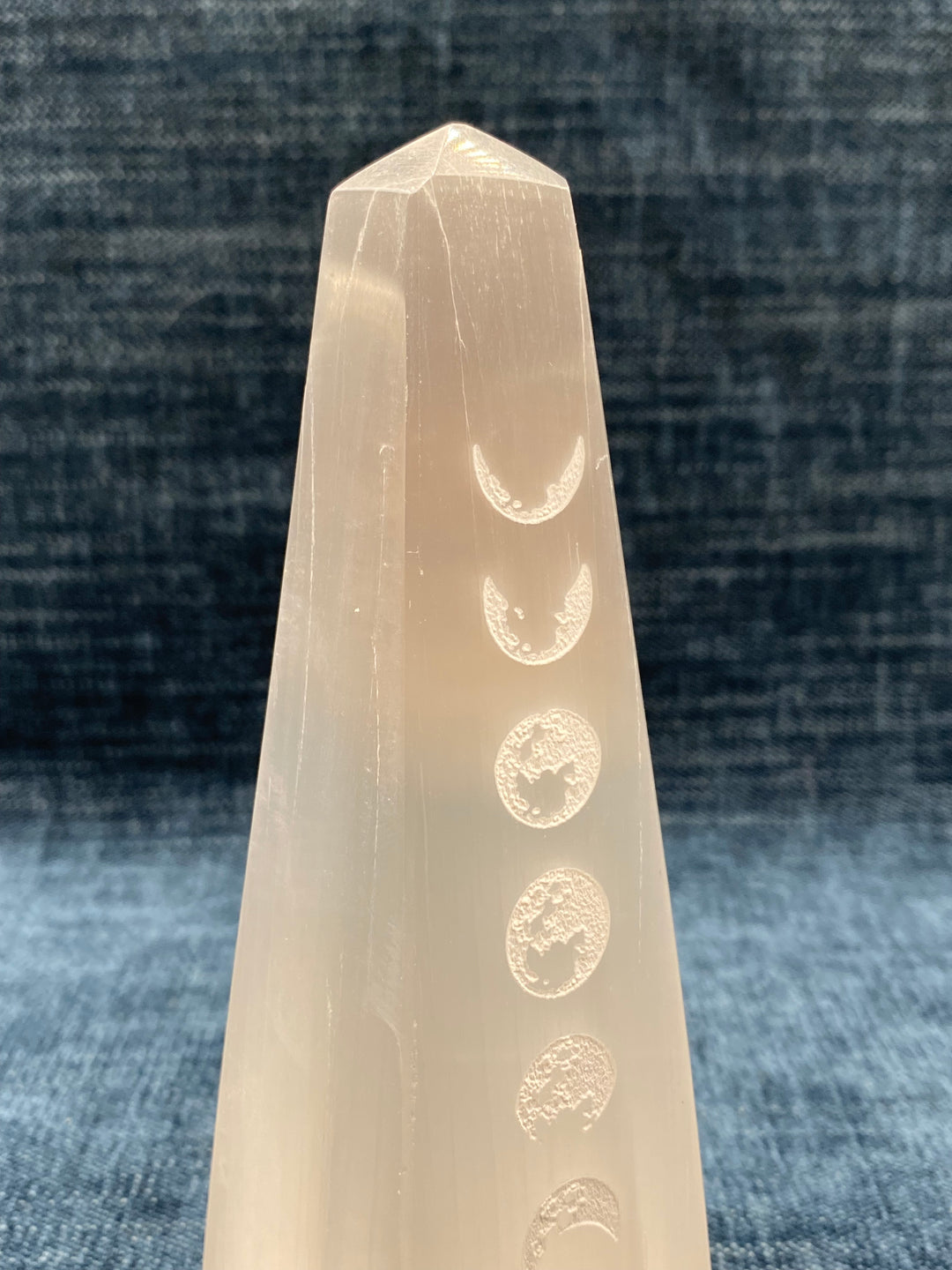 Selenite Moon Obelisk
