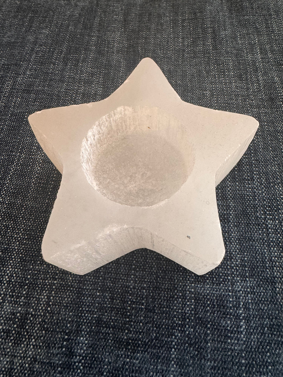 Star Selenite Tealight Holder