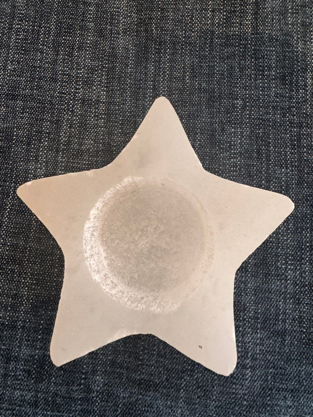 Star Selenite Tealight Holder