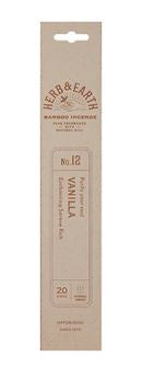 Herb and Earth Bamboo Vanilla Incense
