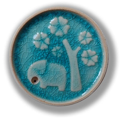 Circular Elephant Incense Holder