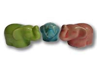 Ceramic Elephant Incense Holder (Various Colours)