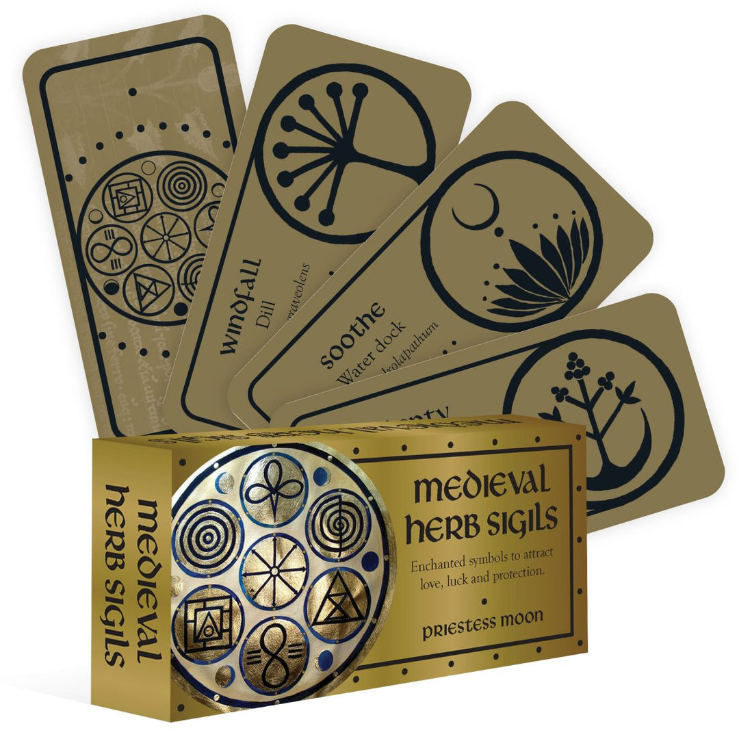 MEDIEVAL HERB SIGILS MINI CARDS (PRIESTESS MOON)